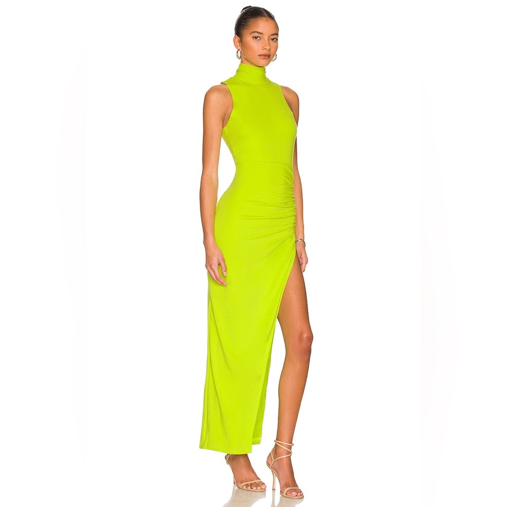 Superdown 💛Neon Yellow High Low Dress - Picture 4 of 9